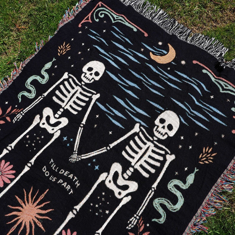 Personalized Skeletons Couple Blanket