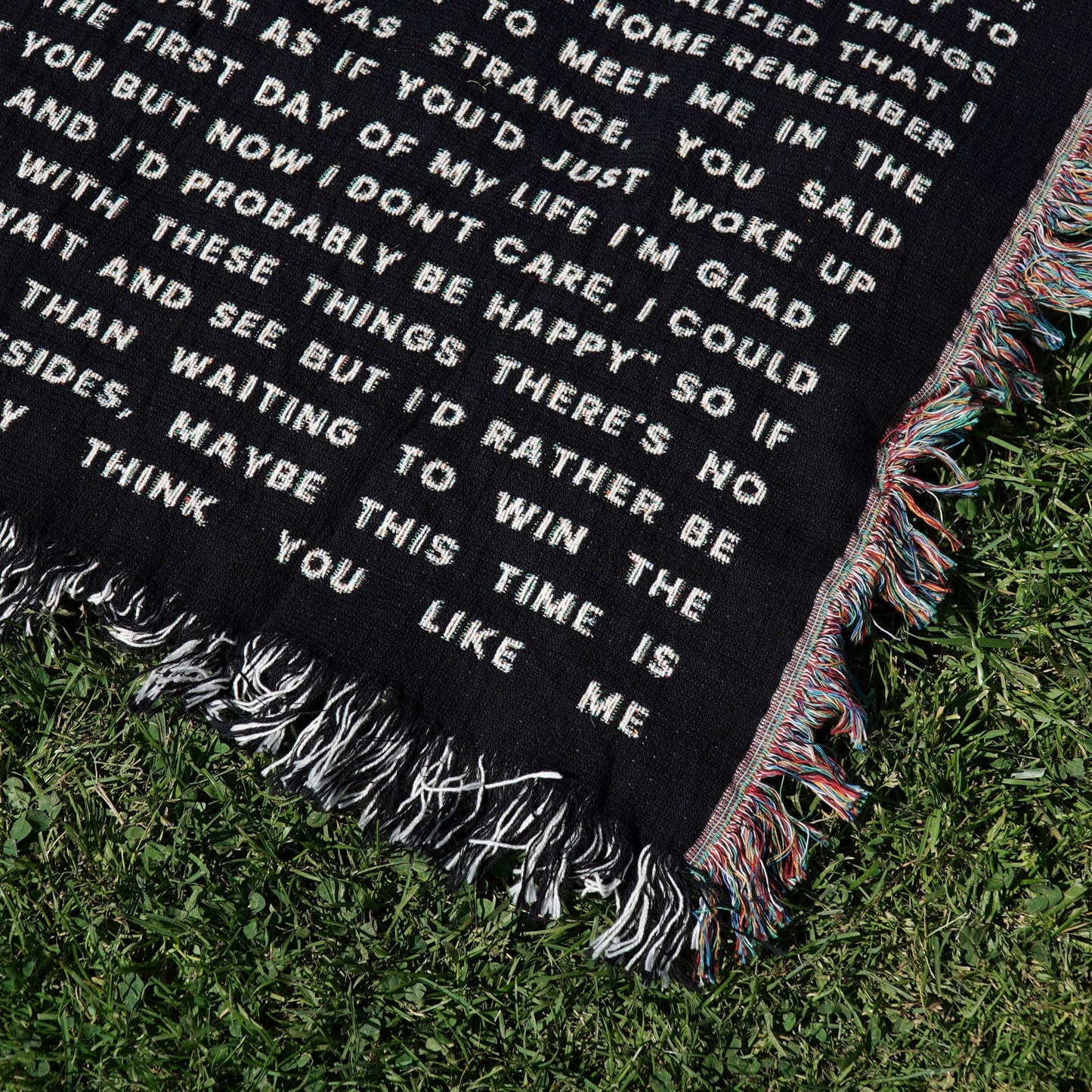 Personalized Couple Cassette Lyrics Woven Blanket